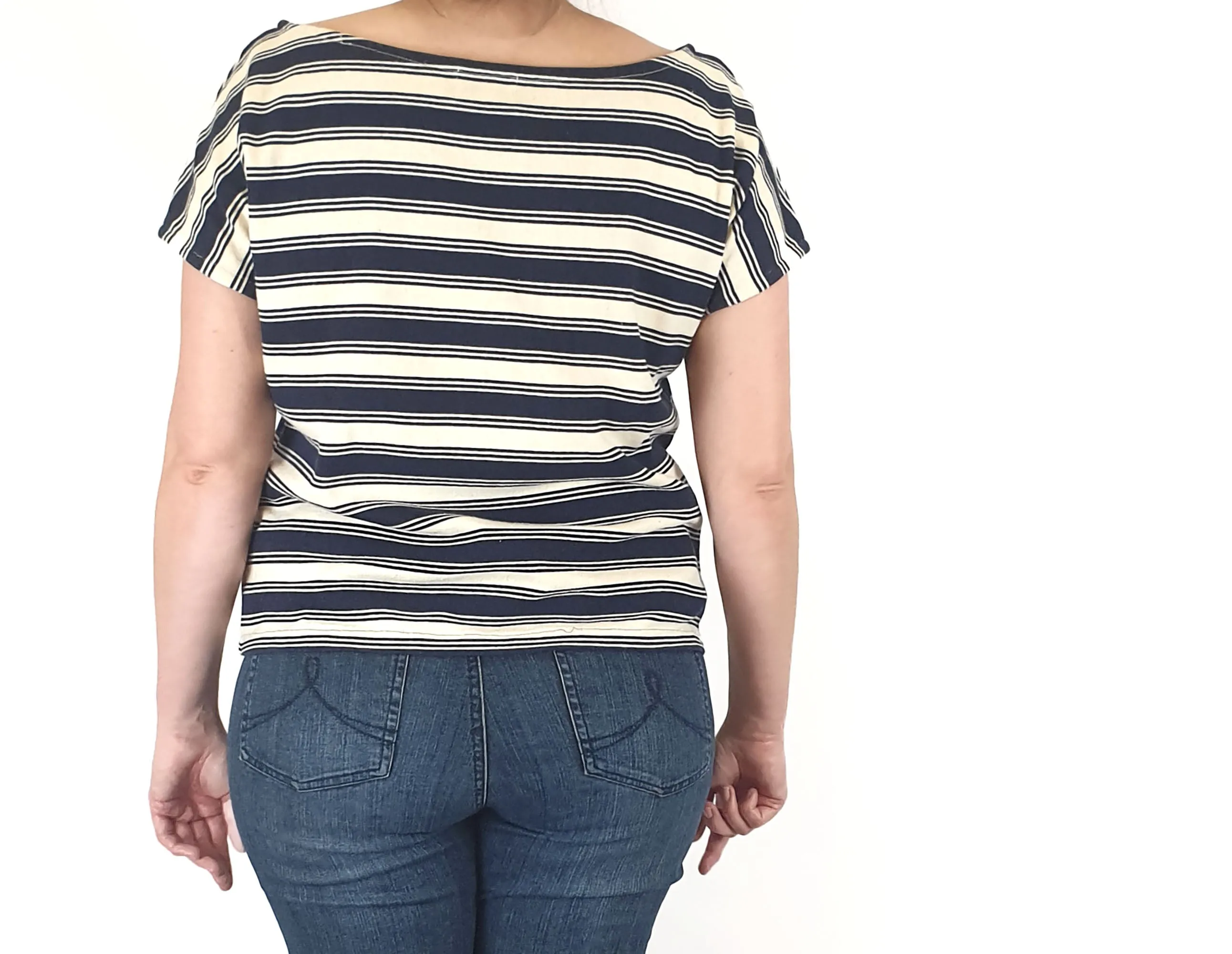 Ena Designs striped top size L