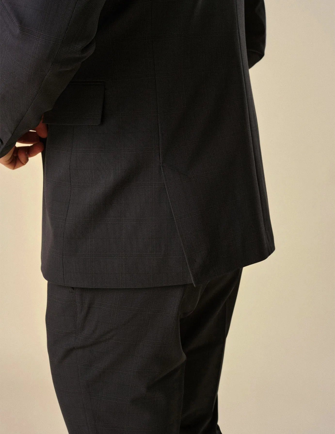 Essential Blazer Slim Black Check