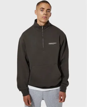 Faded 1/4 Zip Sweatshirt Dark Olive