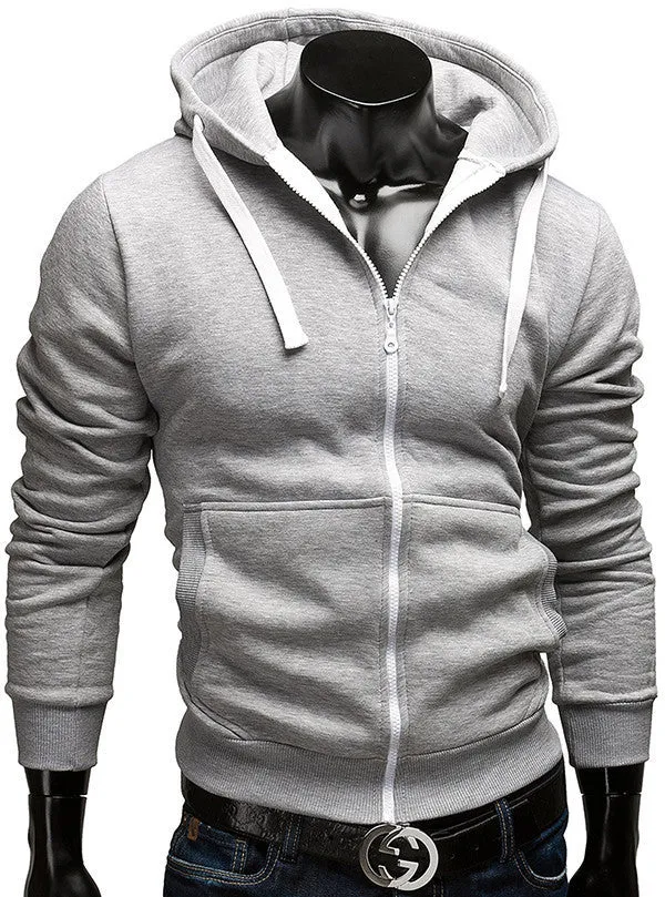 Fashion Brand Hoodies Men Casual Sportswear Man Hoody Zipper Long-sleeved Sweatshirt Men Five Colors Slim Fit Men Hoodie