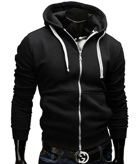 Fashion Brand Hoodies Men Casual Sportswear Man Hoody Zipper Long-sleeved Sweatshirt Men Five Colors Slim Fit Men Hoodie