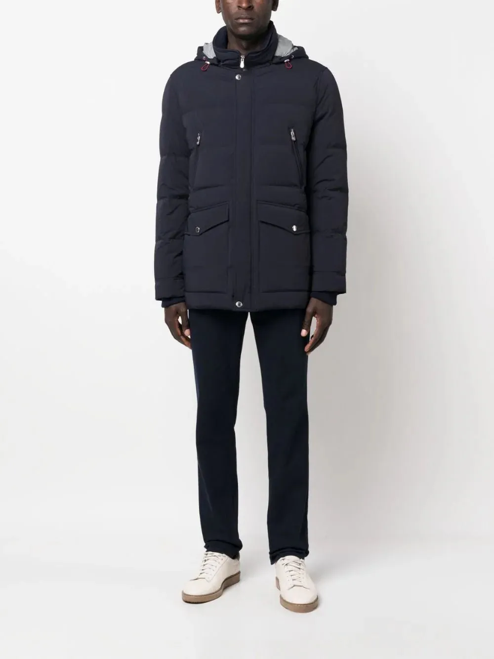 Feather-Down Hooded Jacket