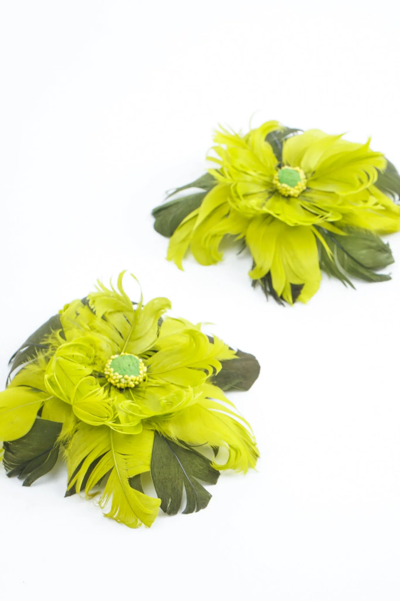 Feather Flower Earrings