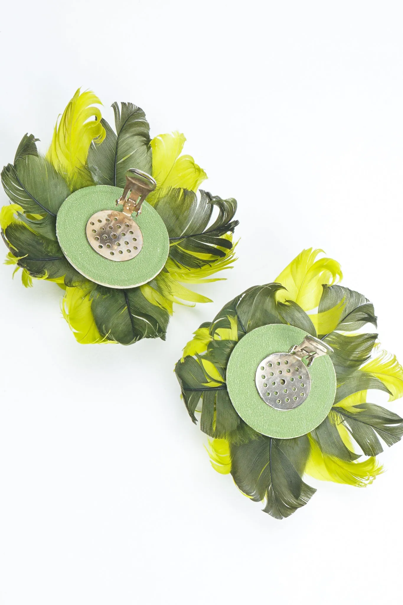 Feather Flower Earrings