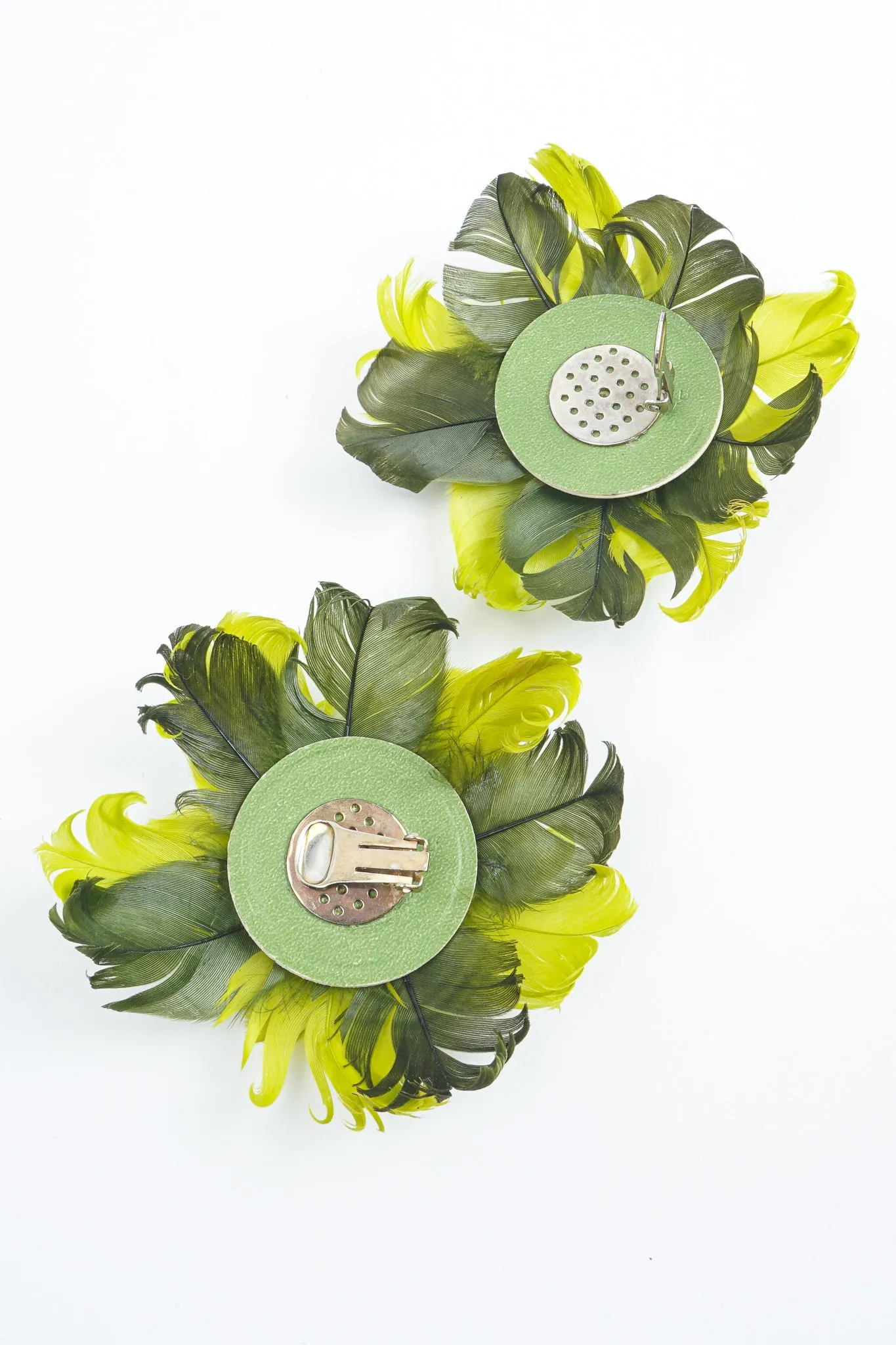Feather Flower Earrings