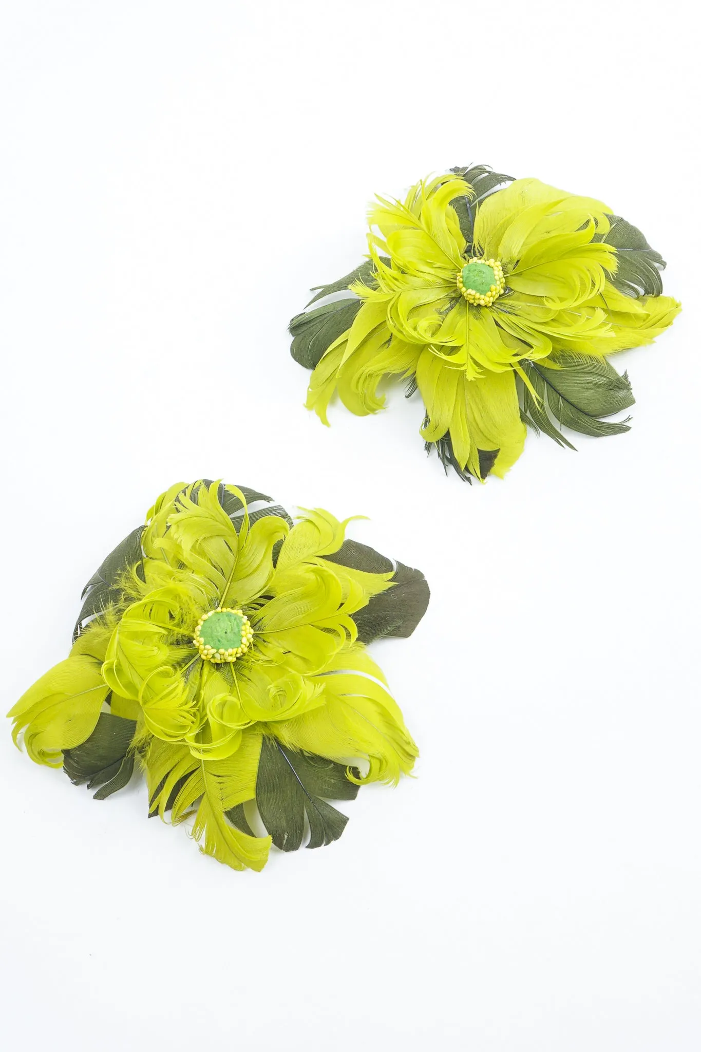Feather Flower Earrings