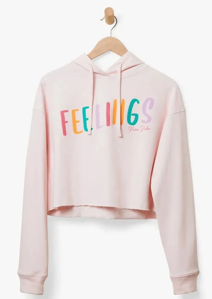 Feelings Crop Hoodie