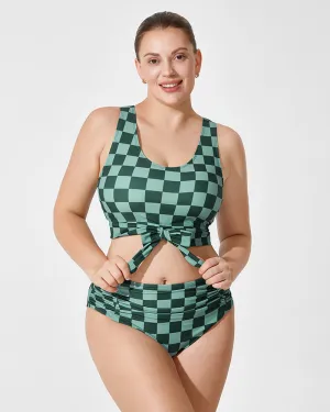Felicia | Checkered Knot Bikini Set