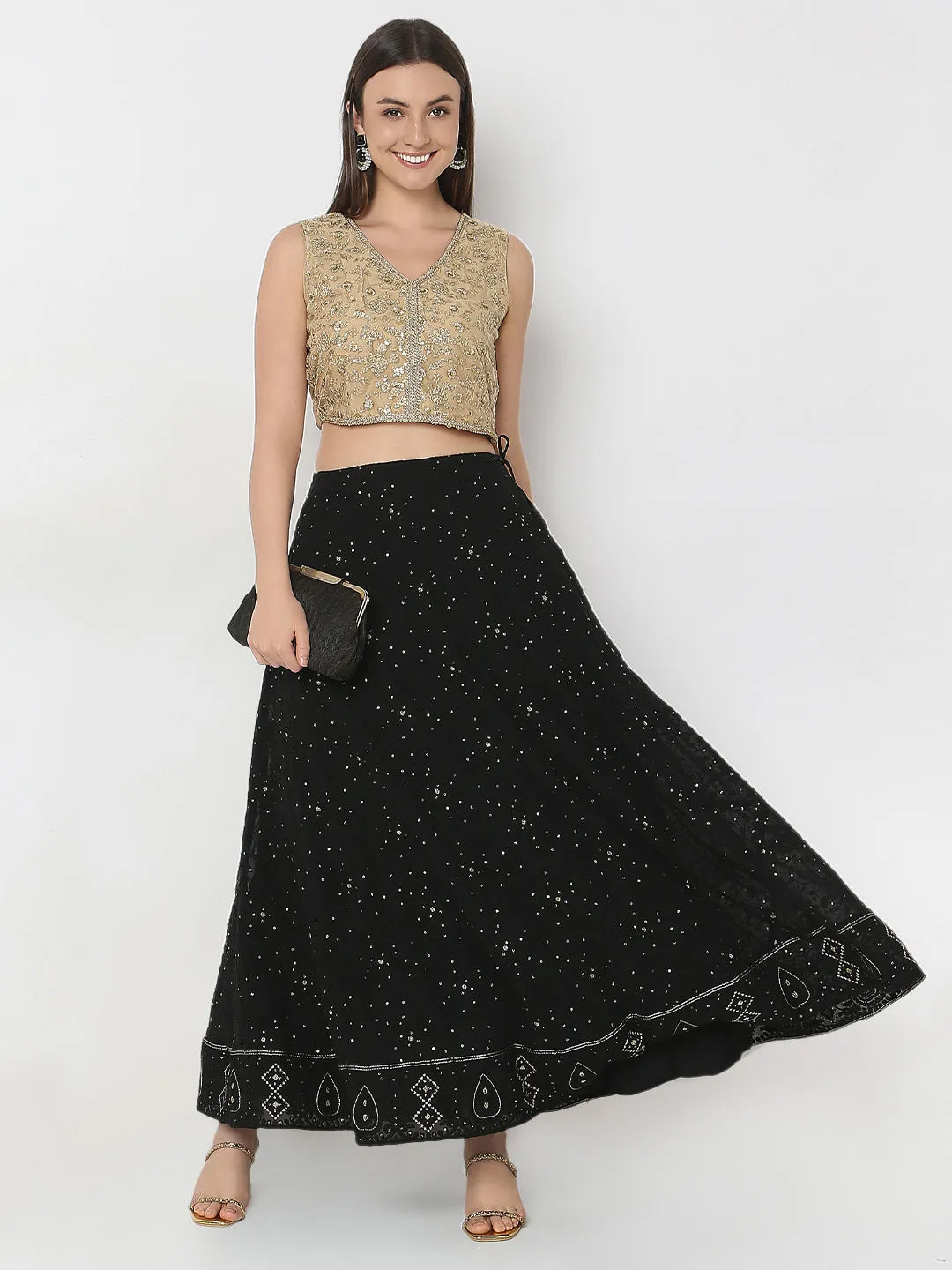 Flare Fit Embellished Skirts