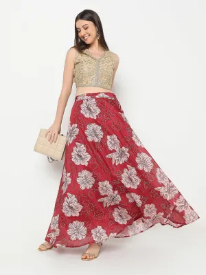 Flare Fit Printed Skirts
