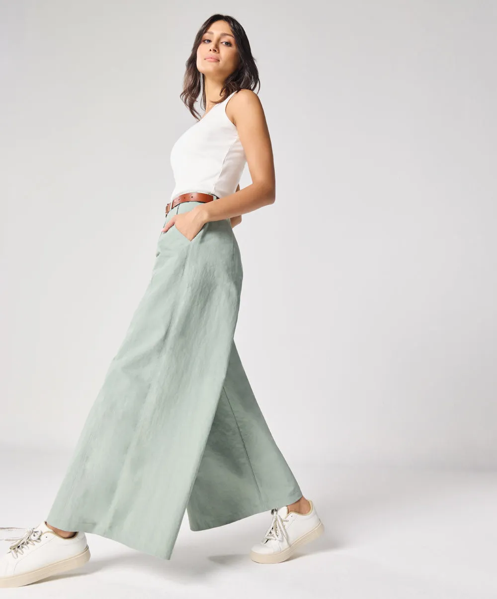 Flare Light Blue Twill Pant