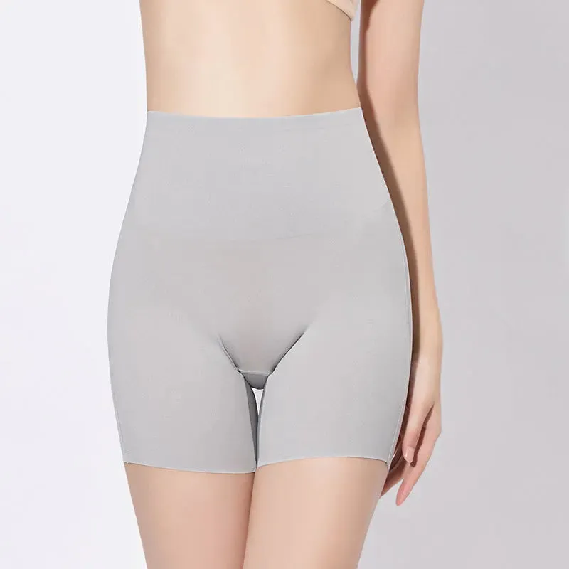 Flarixa Women's Seamless High Waist Boxer Shorts - Ice Silk Underwear for Skirts