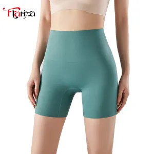 Flarixa Women's Seamless High Waist Boxer Shorts - Ice Silk Underwear for Skirts