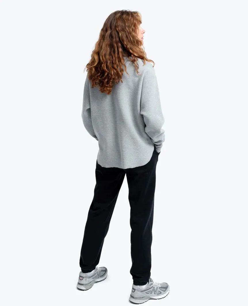 Flatback Thermal Relaxed  Crewneck Heather Grey Womens