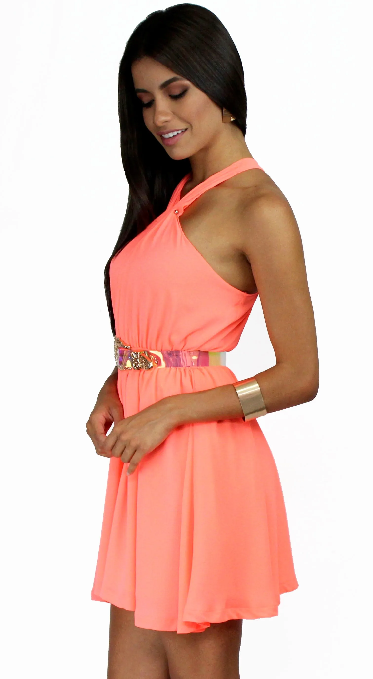 Flawless & Grommet Coral Swing Dress