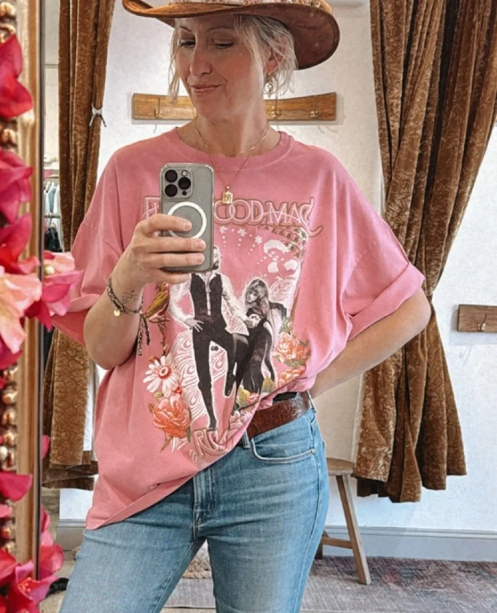 Fleetwood Mac Rumours One Size Tee Pink