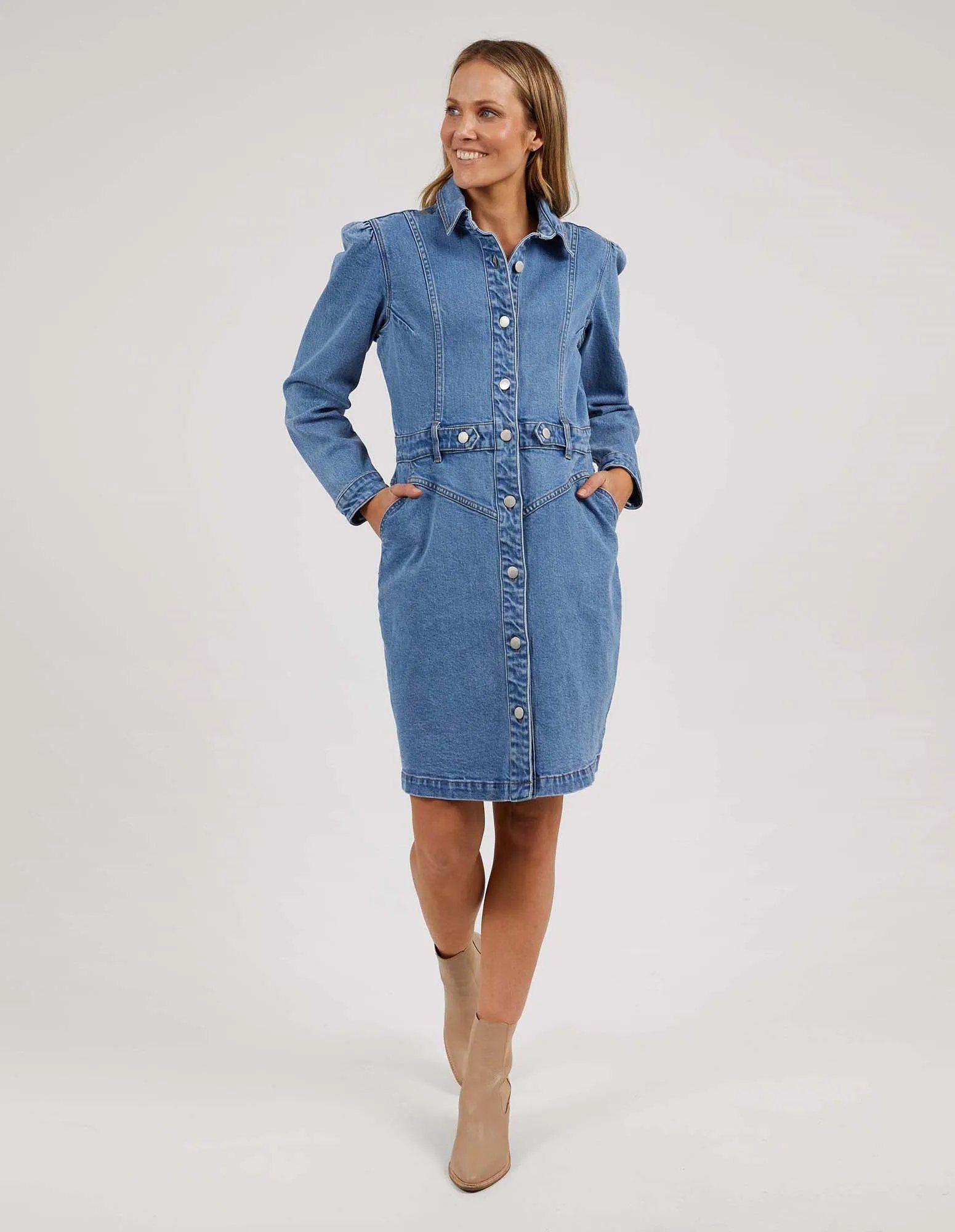 FOXWOOD - Charlotte Denim Dress Light Blue