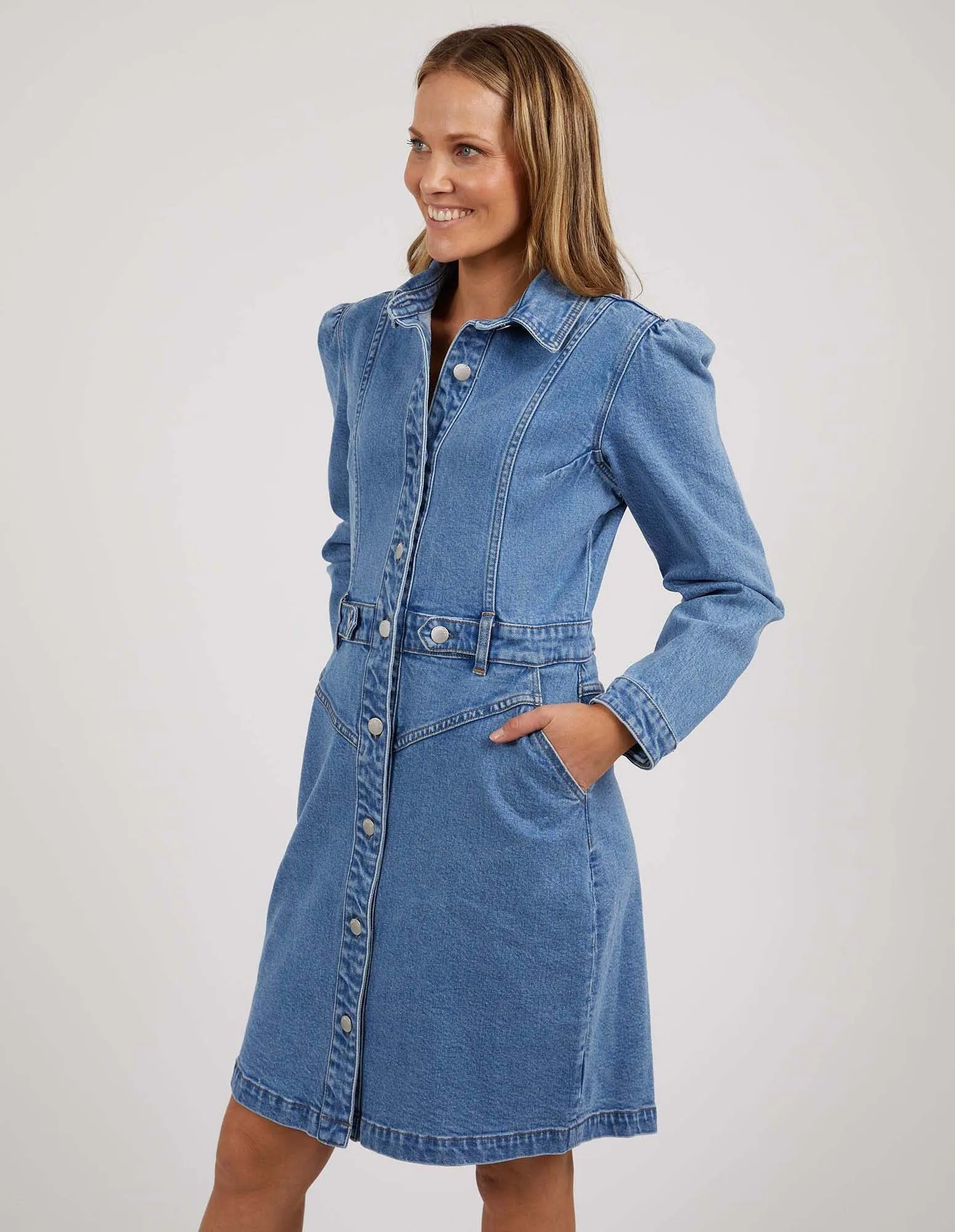 FOXWOOD - Charlotte Denim Dress Light Blue