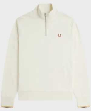 Fred Perry M3574 Half Zip Sweatshirt X01 Ecr/Hnycmb/Mrmld