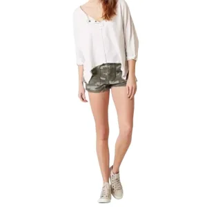 Free People High Rise Camo Shorts
