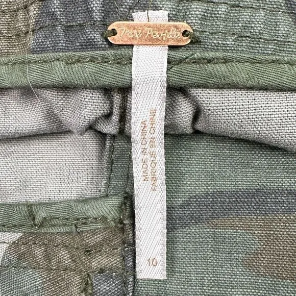 Free People High Rise Camo Shorts