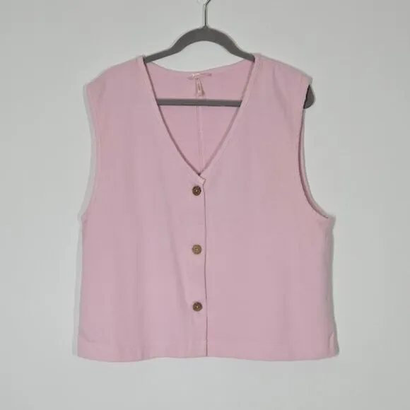 FREE PEOPLE so fresh waistcoat co-ord shorts set Sz M  NEW