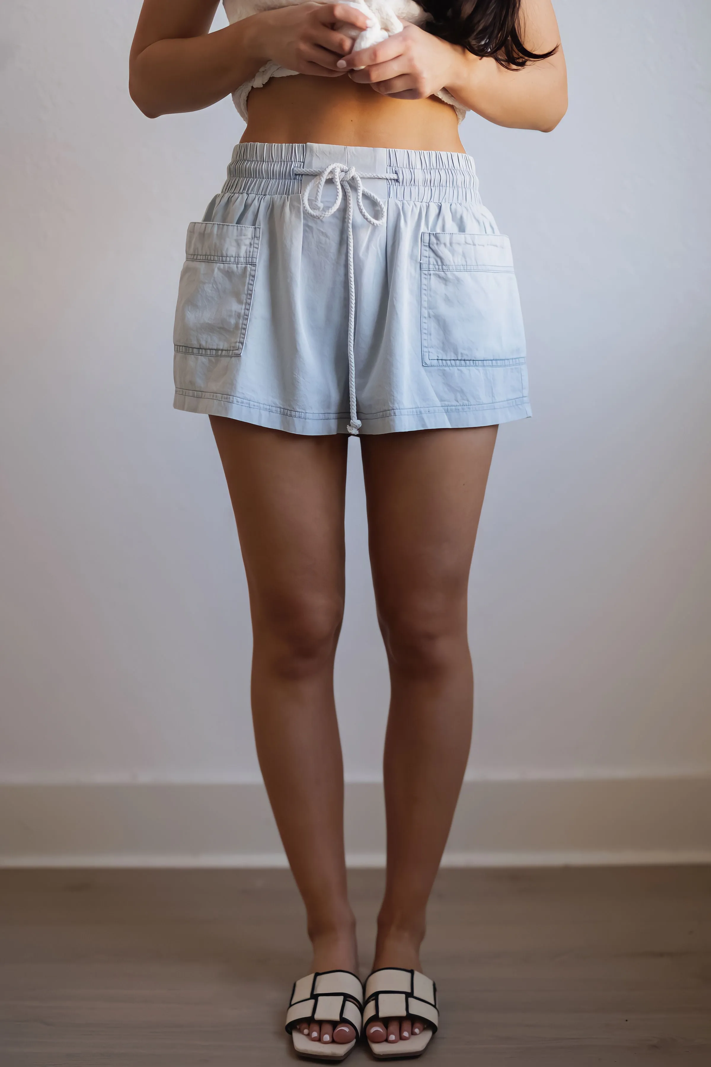 Fresh Feels Shorts-Chambray