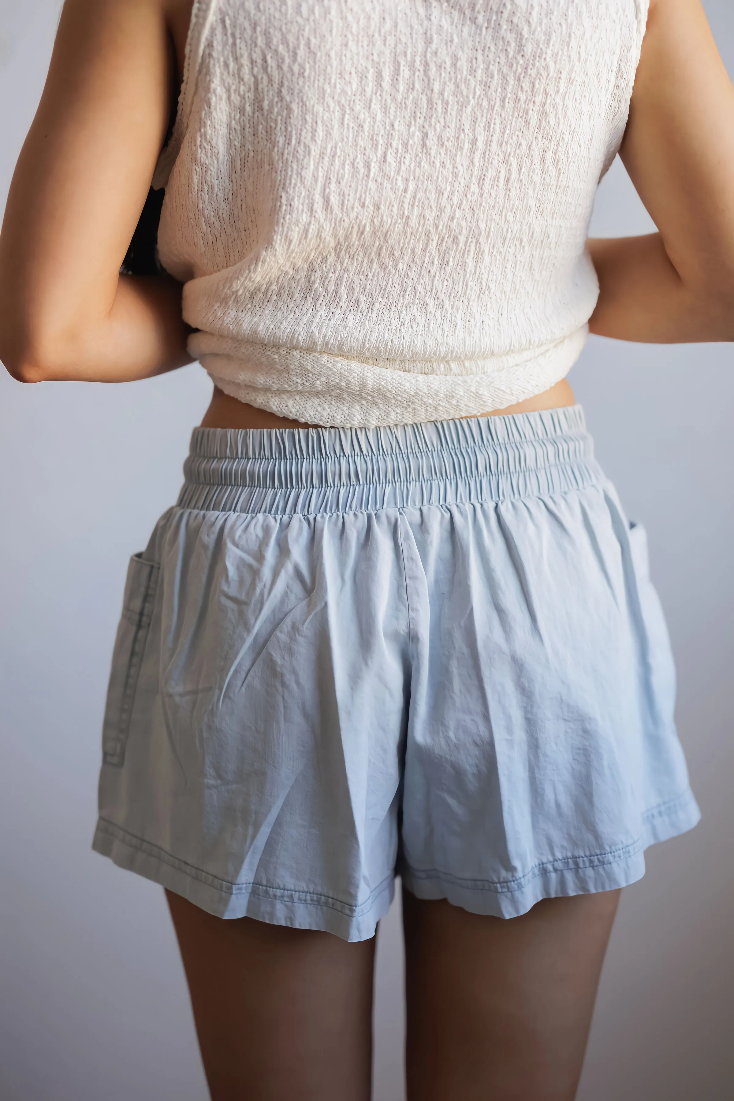 Fresh Feels Shorts-Chambray