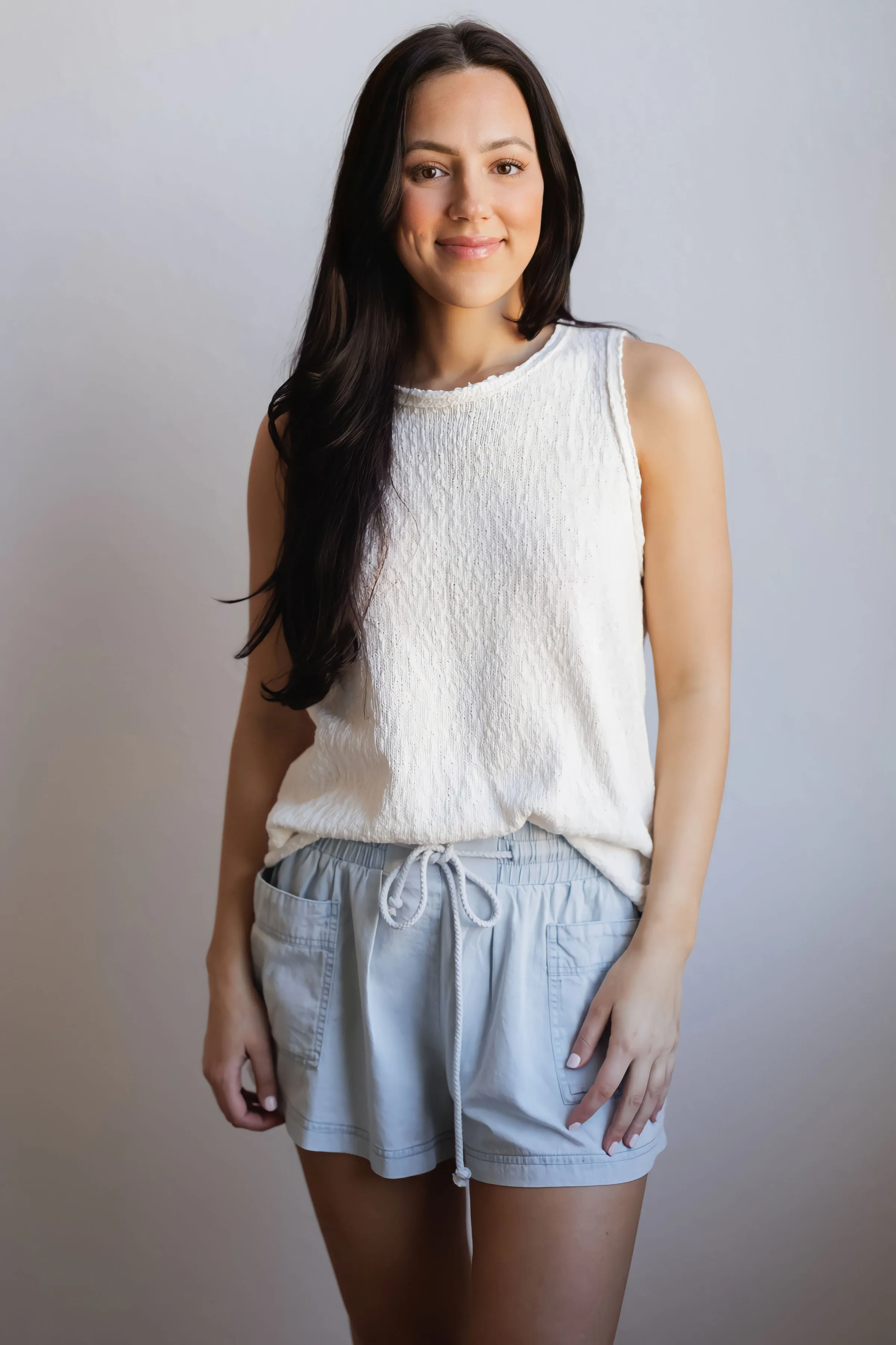 Fresh Feels Shorts-Chambray