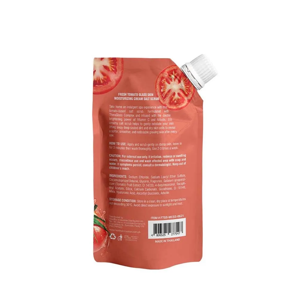 Fresh Skinlab Tomato Glass Skin Vitamin C   Arbutin Moisturizing Cream Salt Scrub 300g