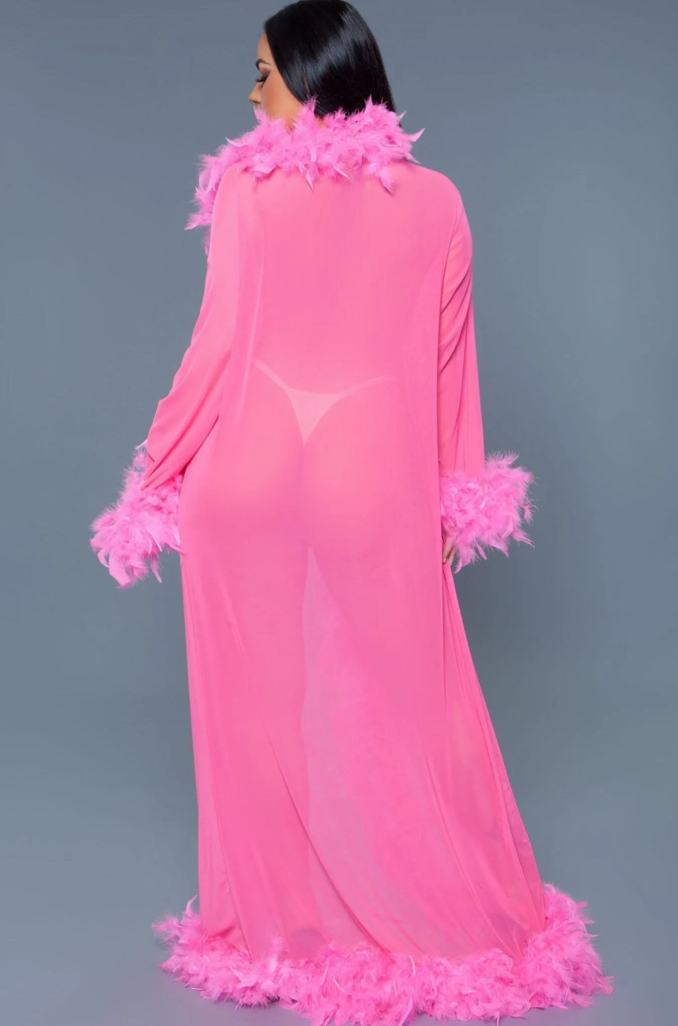 Full-Length Feather Robe