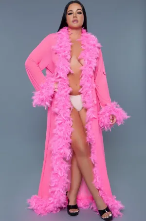Full-Length Feather Robe