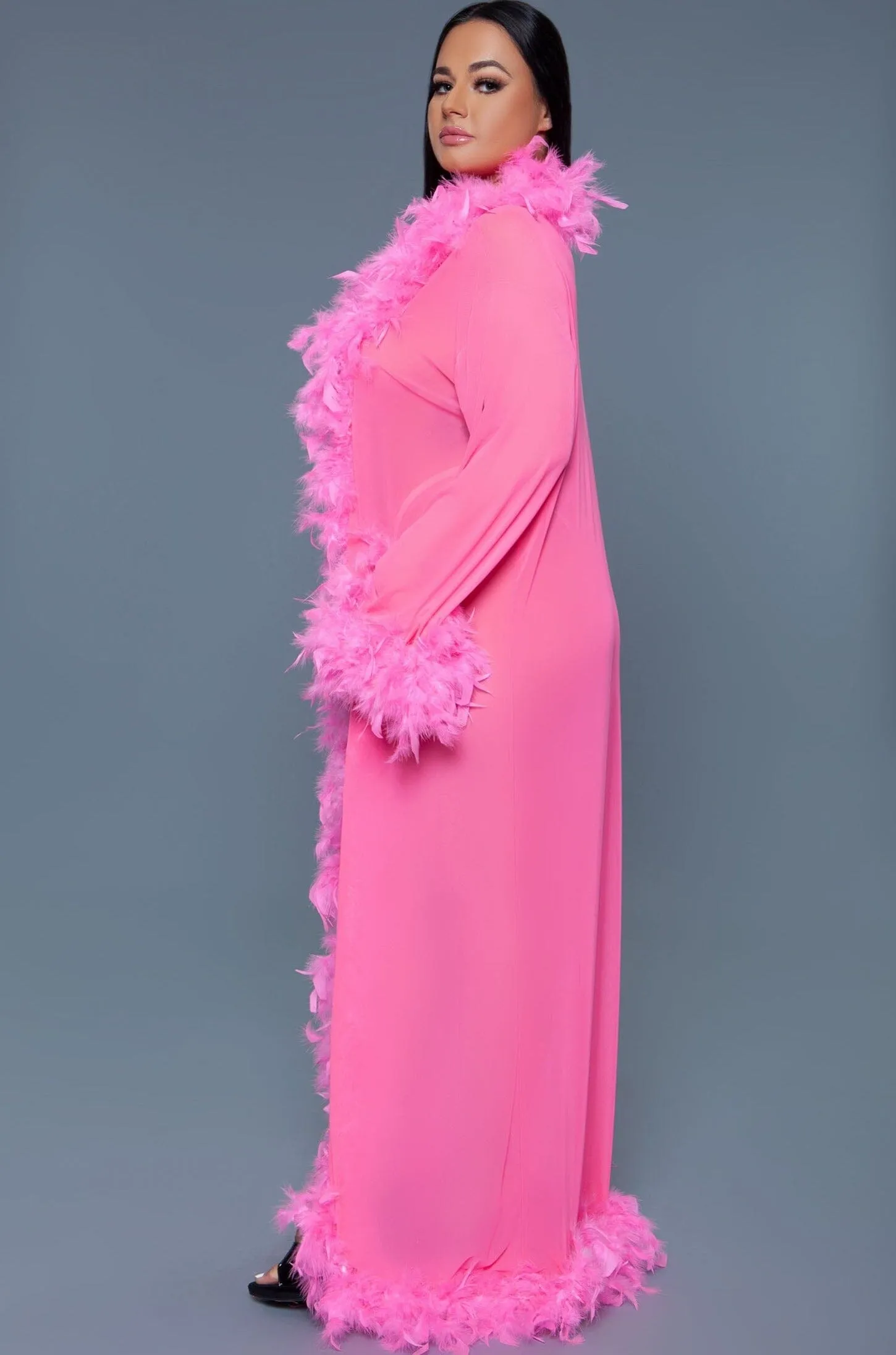 Full-Length Feather Robe