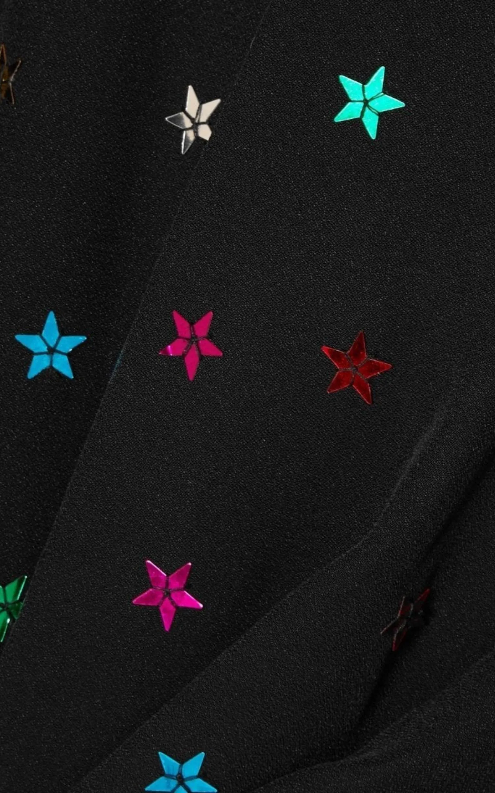 Gathered Sequin-embellished Crepe De Chine Mini Dress