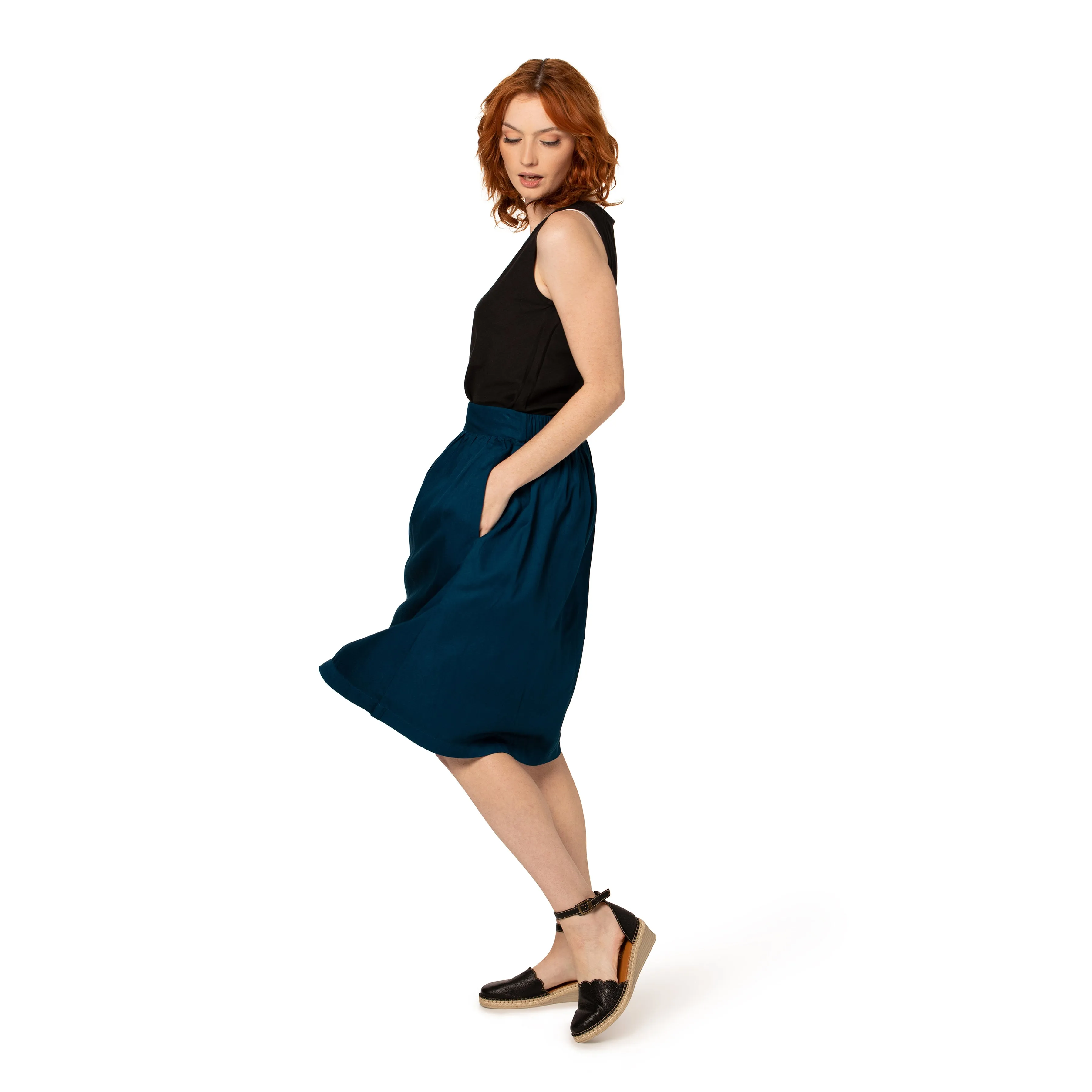 Gathered Skirt relaxed waist