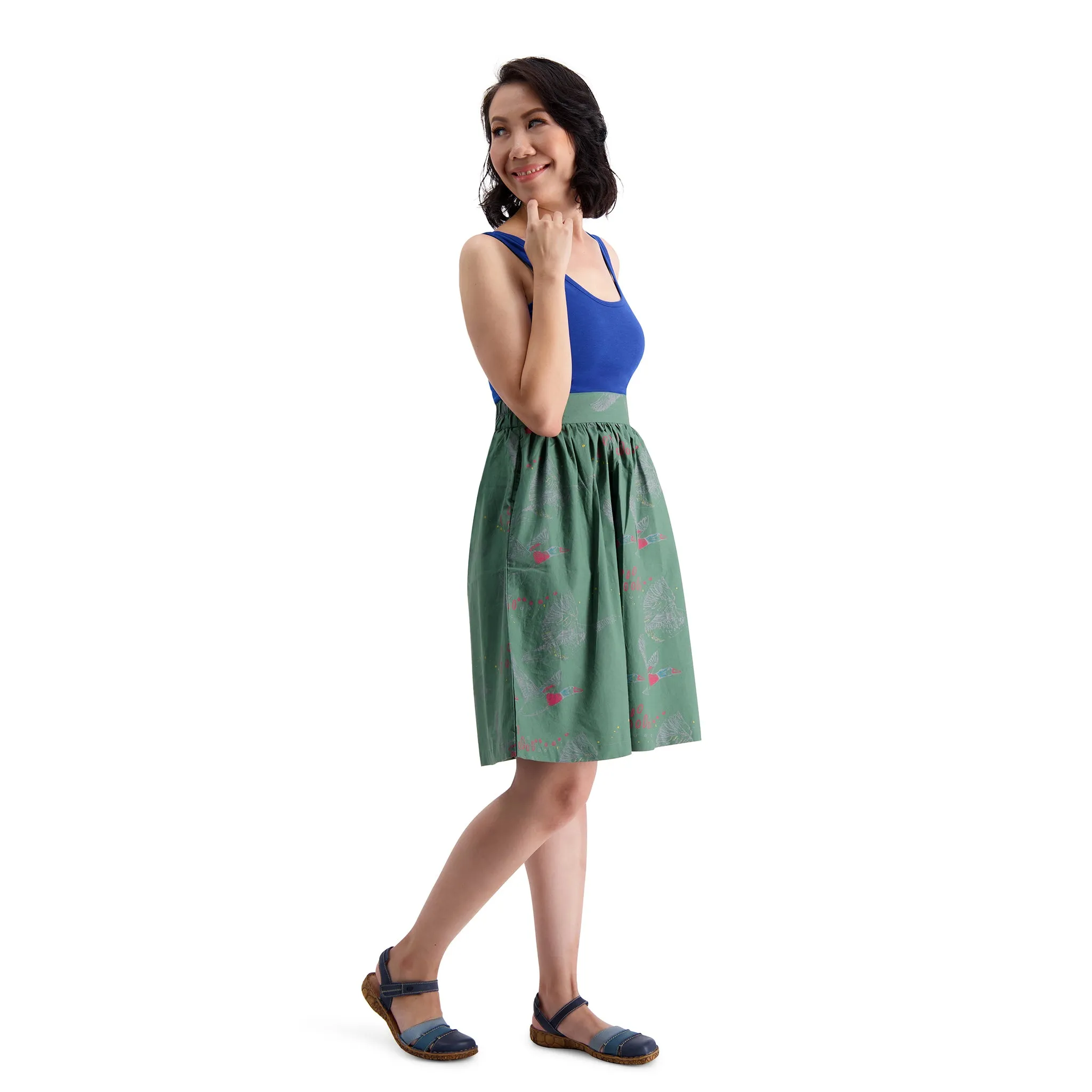Gathered Skirt relaxed waist