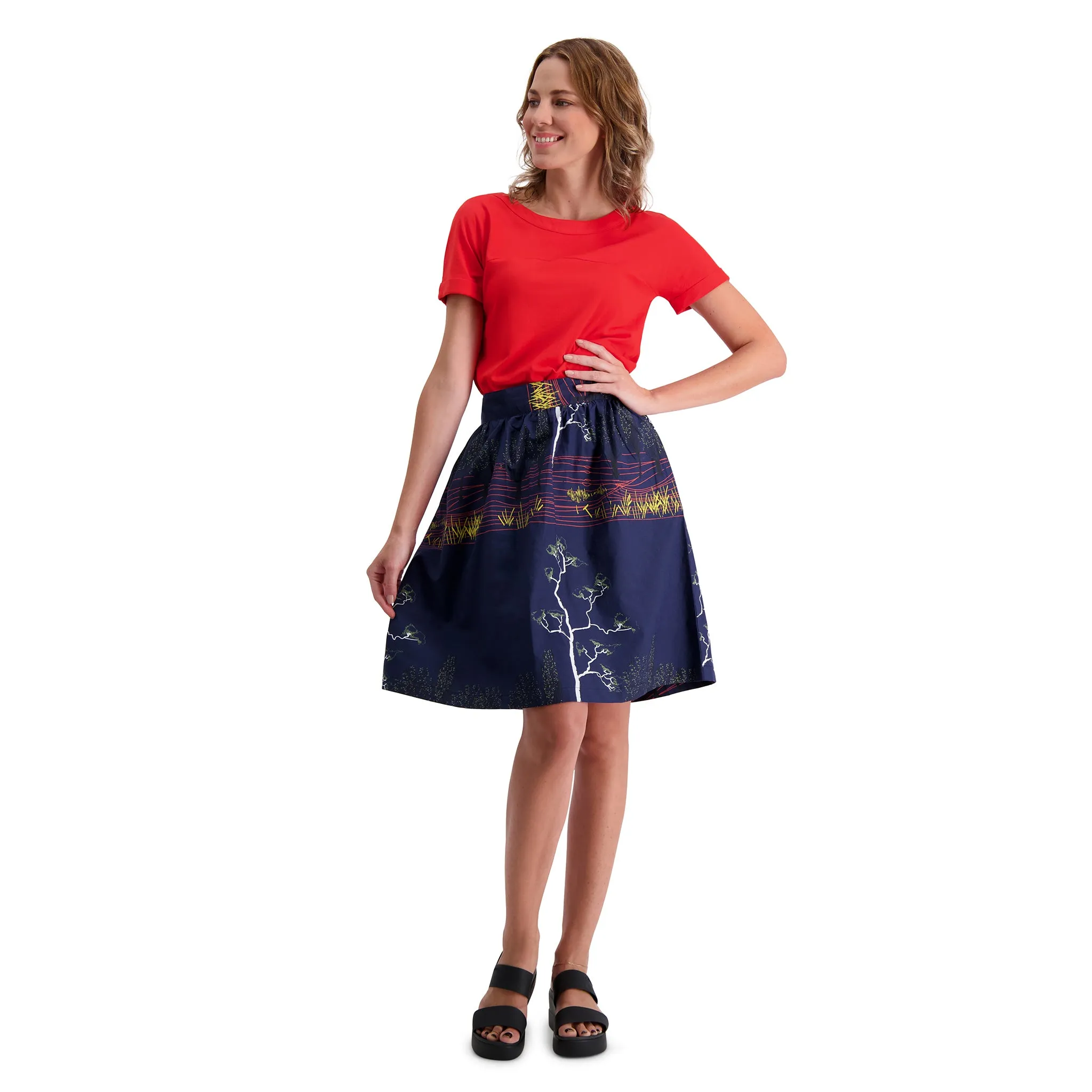 Gathered Skirt relaxed waist