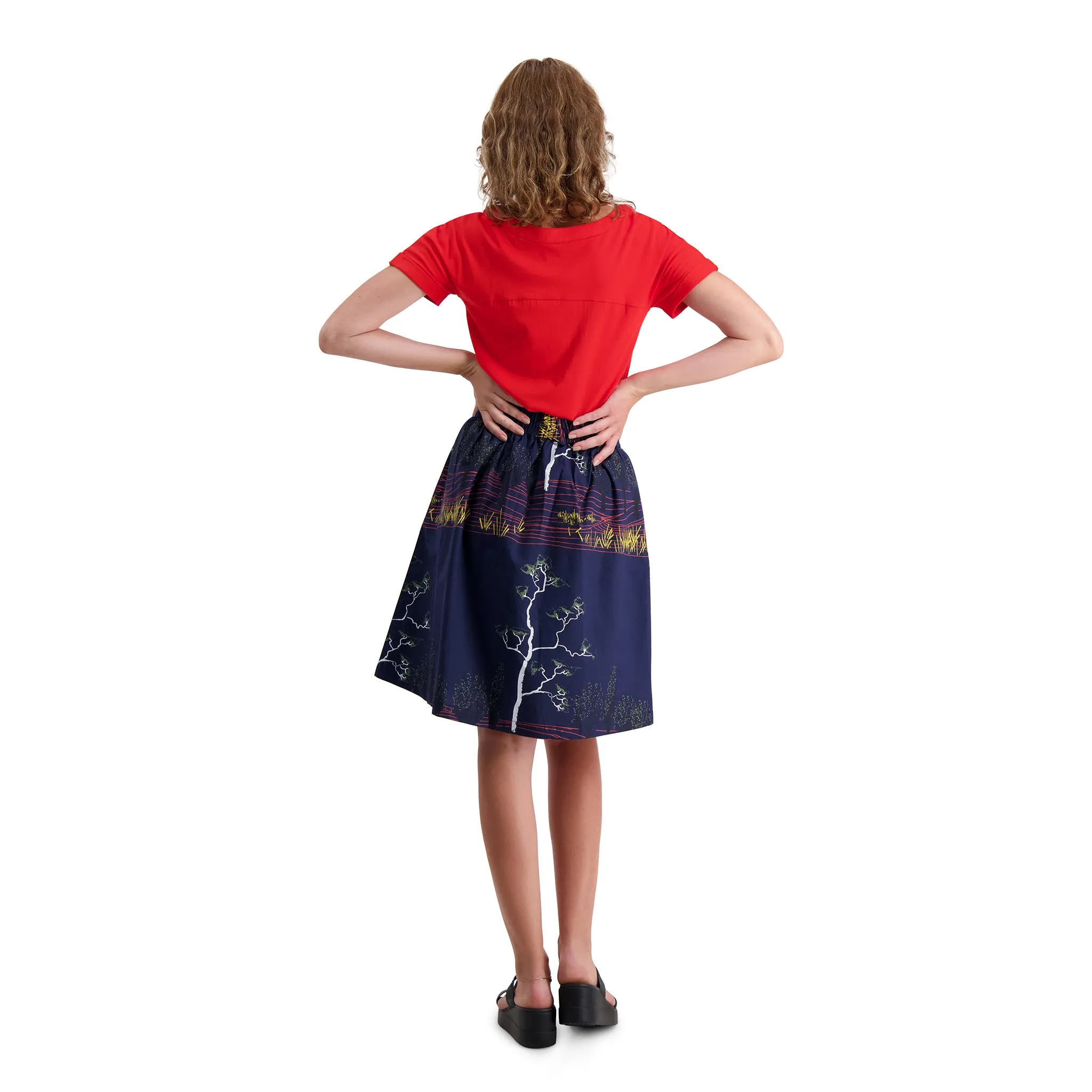 Gathered Skirt relaxed waist