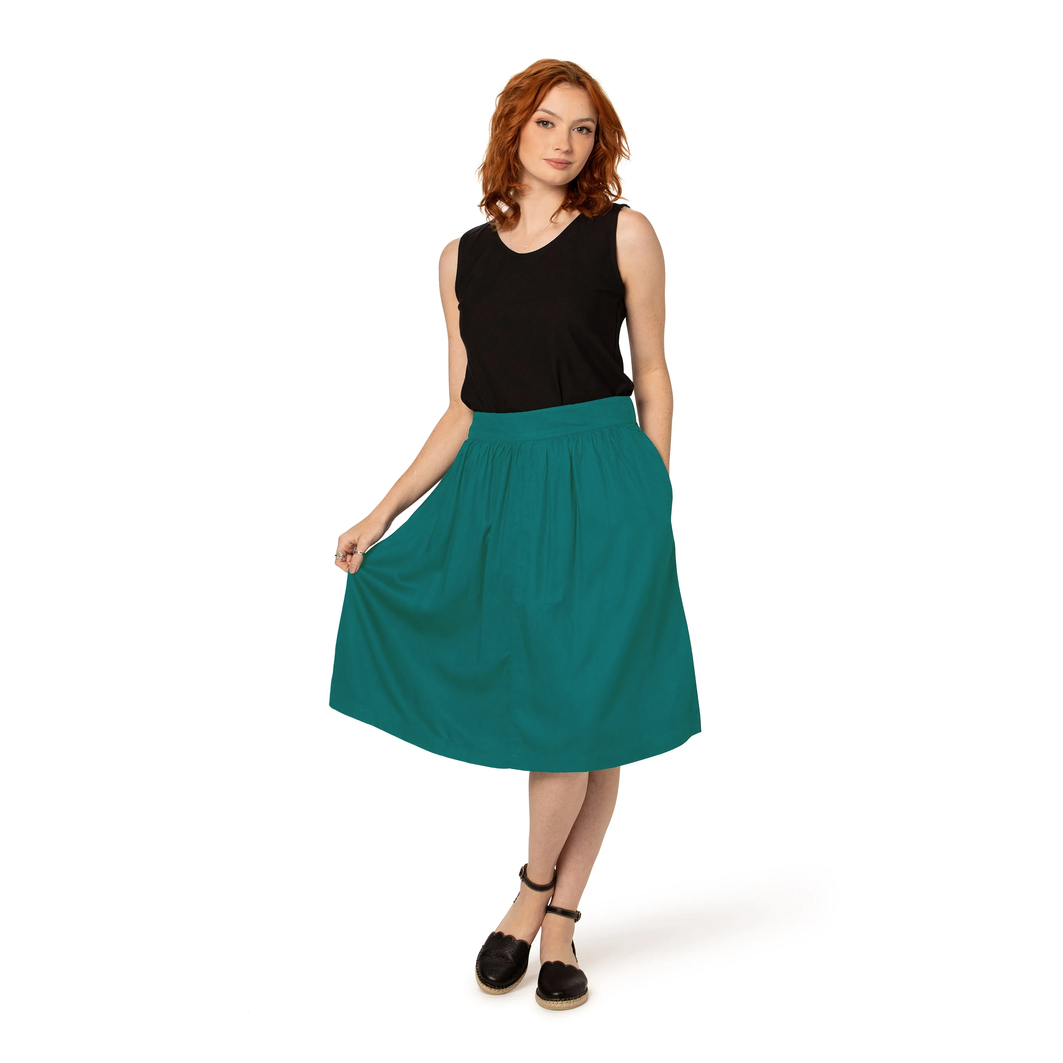 Gathered Skirt relaxed waist