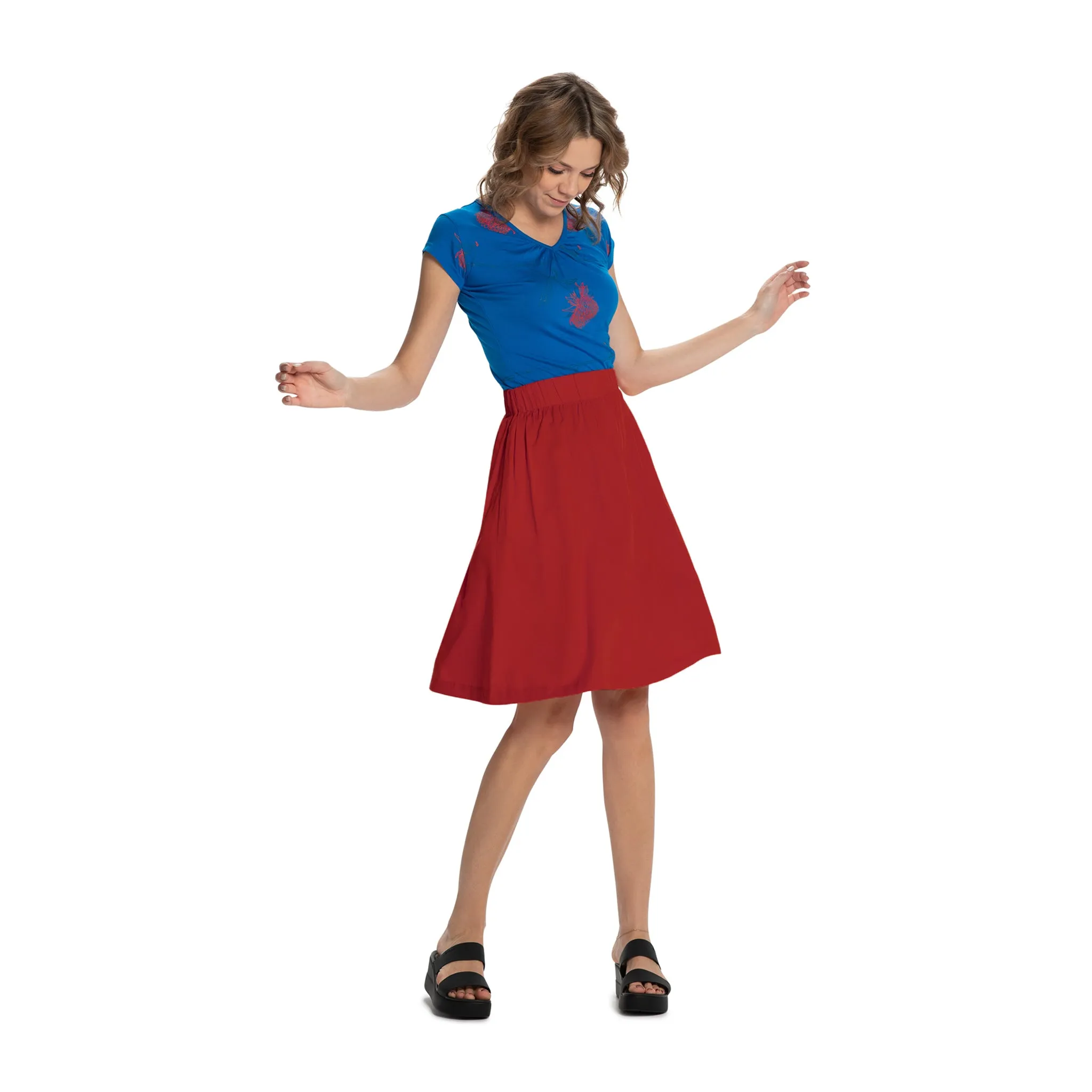 Gathered Skirt relaxed waist