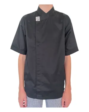 GC-Modern Black Short Sleeve Chef Jacket