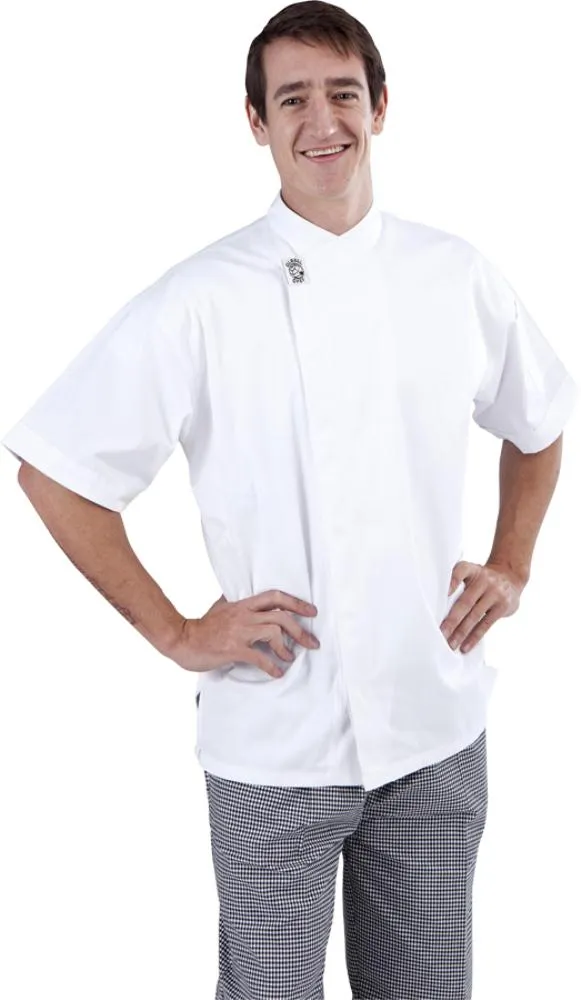 GC-Modern White Short Sleeve Chef Jacket