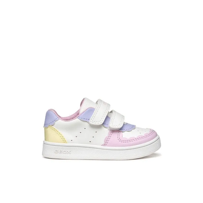 Geox Infants White Eclyper Baby Sneakers With Straps B555MA