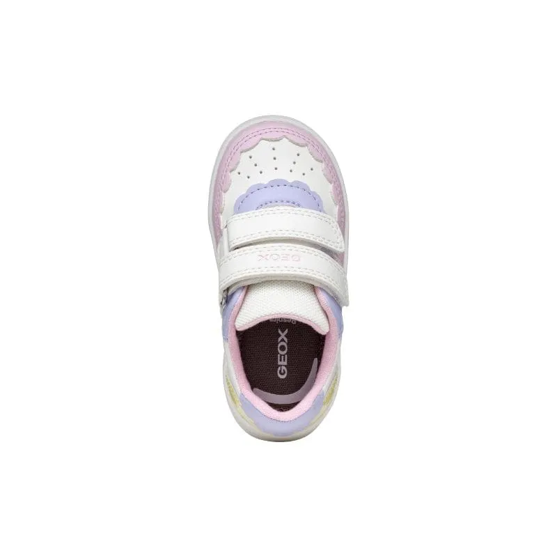 Geox Infants White Eclyper Baby Sneakers With Straps B555MA
