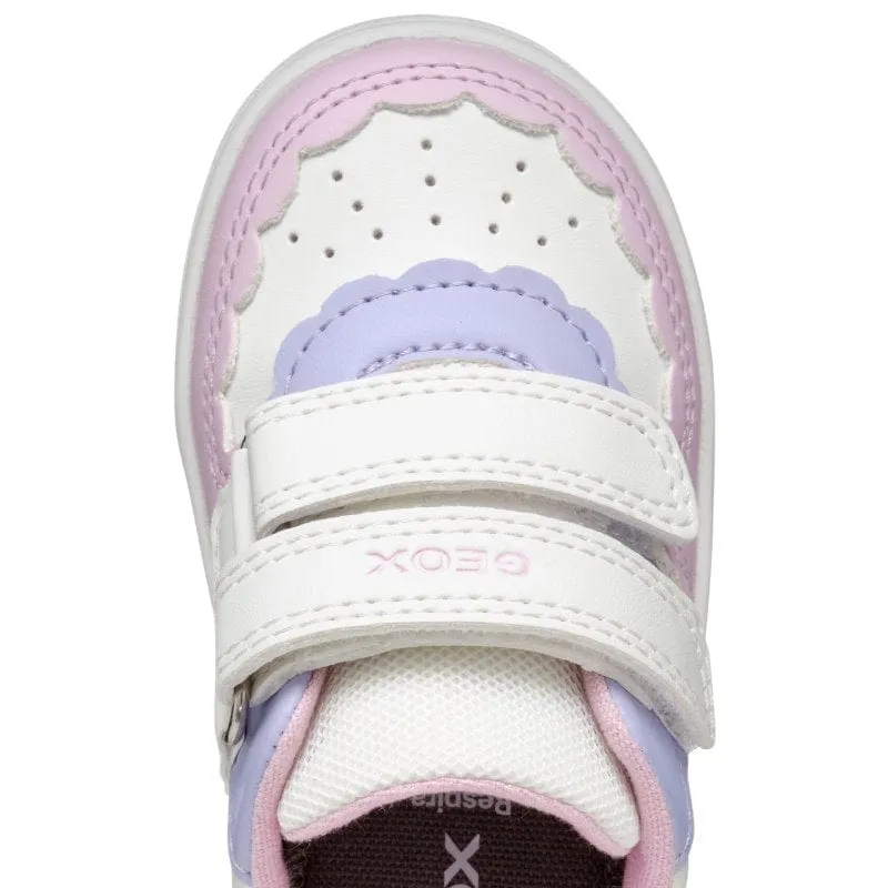 Geox Infants White Eclyper Baby Sneakers With Straps B555MA