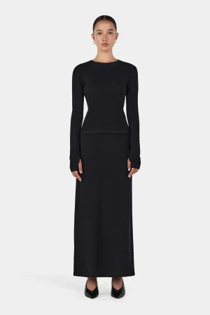 Gerard Wool Skirt Black