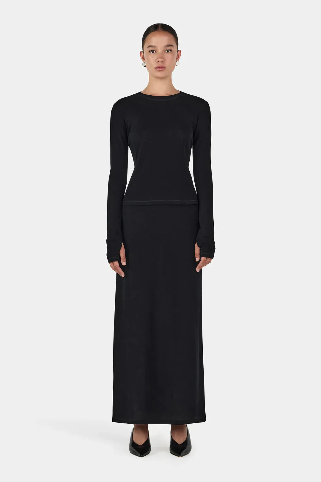 Gerard Wool Skirt Black