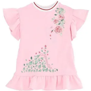 Girls Pink Rose Petal Dress