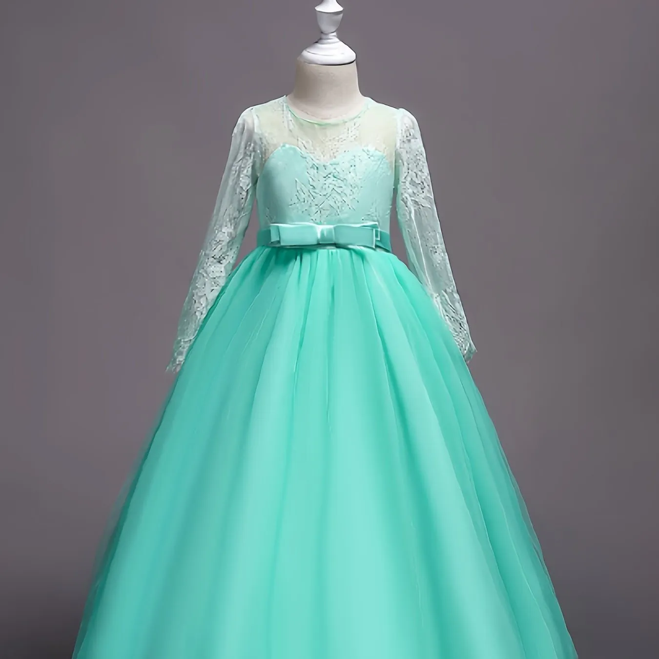 Girls Princess Mesh Formal Dress for Pageant, Wedding, and Evening Parties