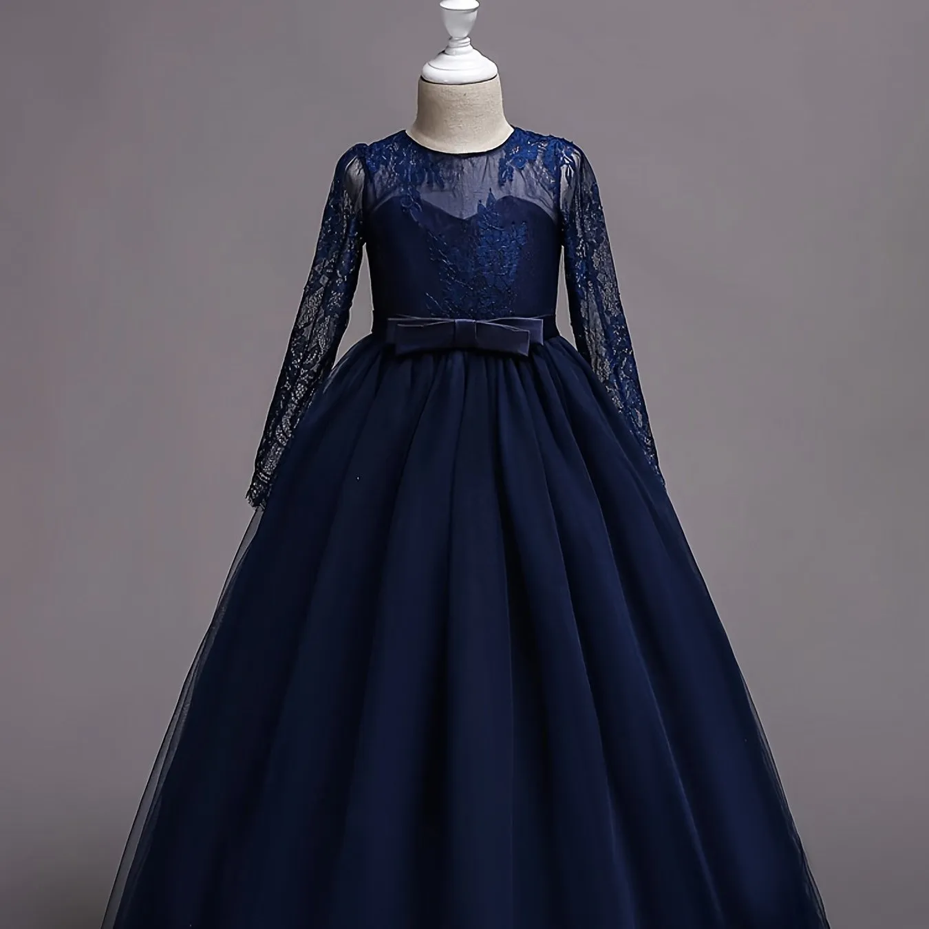 Girls Princess Mesh Formal Dress for Pageant, Wedding, and Evening Parties